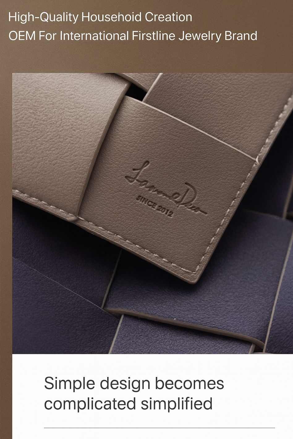 WAFFLE LEATHER TRAY