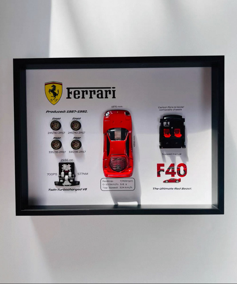 FERRARI F40 SHADOW BOX