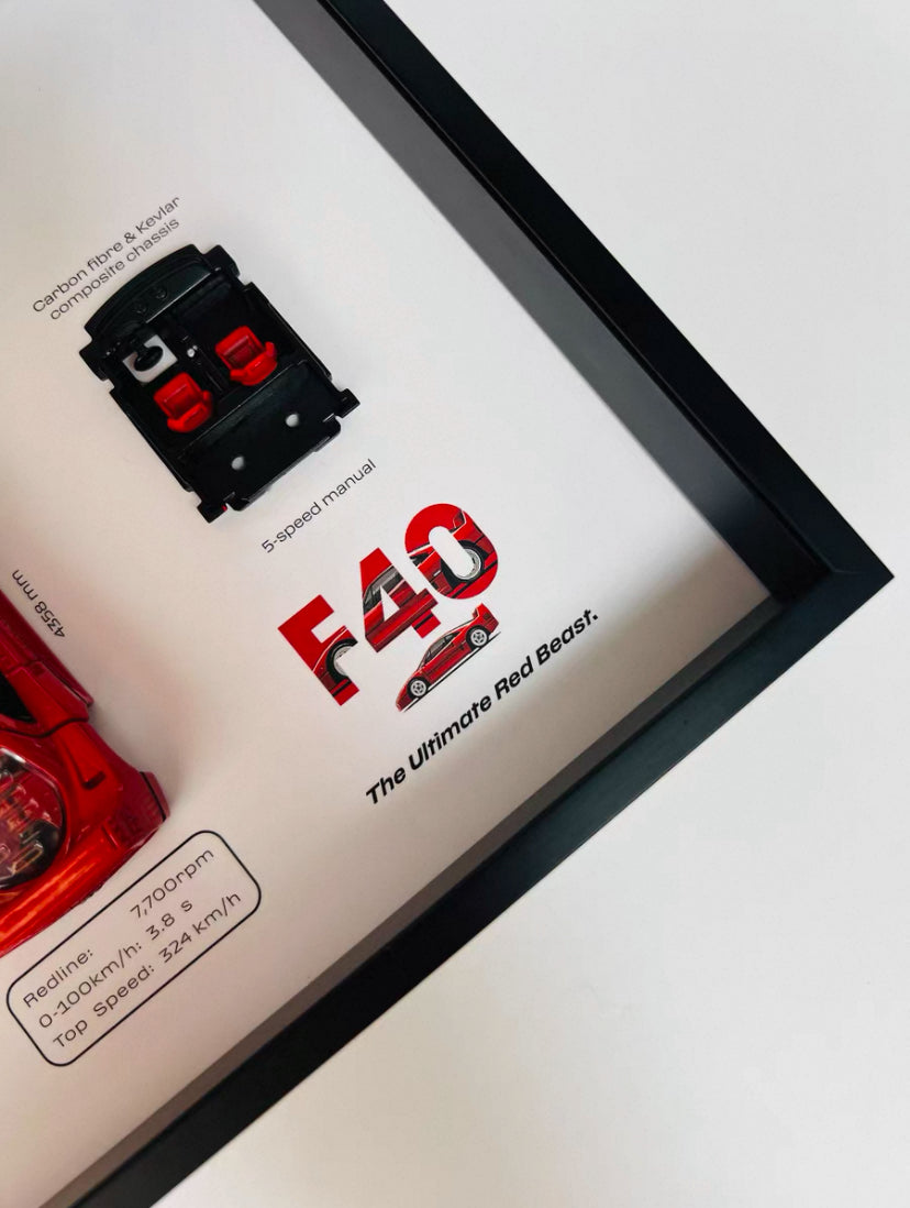 FERRARI F40 SHADOW BOX