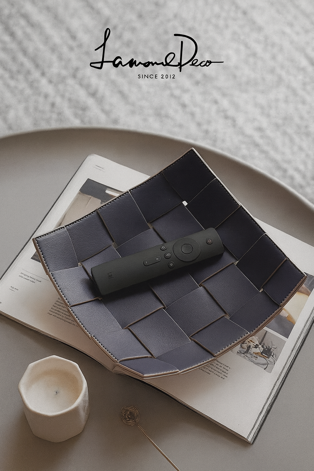 WAFFLE LEATHER TRAY