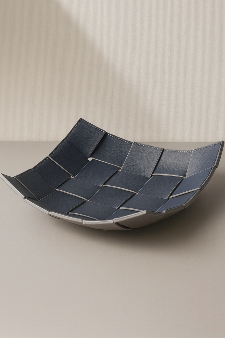 WAFFLE LEATHER TRAY