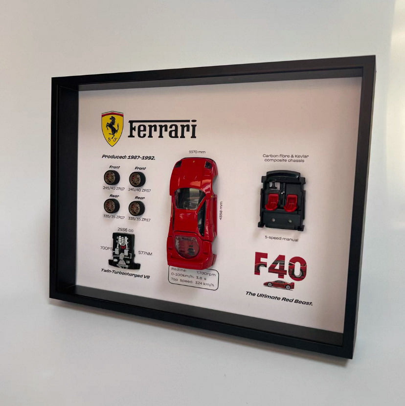 FERRARI F40 SHADOW BOX